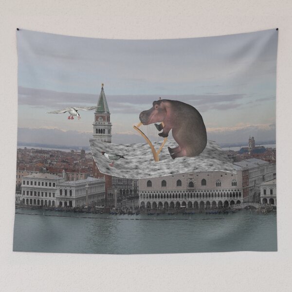 Item preview, Hippo On Magic Carpet designed and sold by Mythos57.