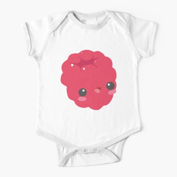 Cute Kawaii Rapsberry Short Sleeve Baby One-Piece