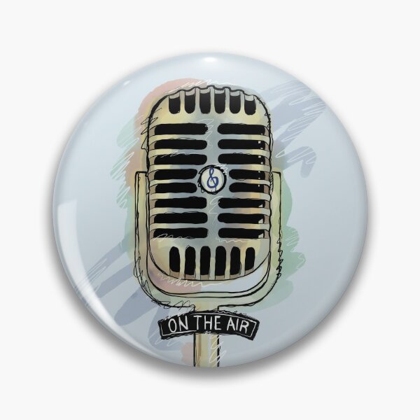 Item preview, Vintage radio DJ microphone - On The Air designed and sold by courbebleue.