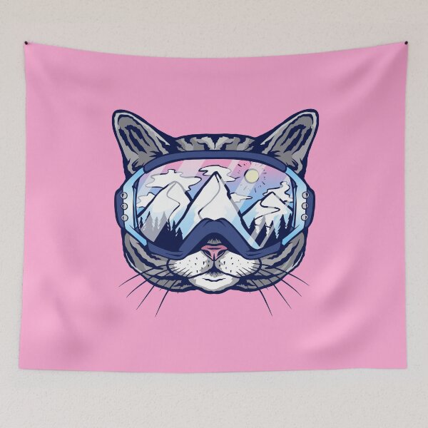 Item preview, The Meow-tains Are Calling Funny Cat In Ski Mask Downhill Skier Gift designed and sold by larspat.