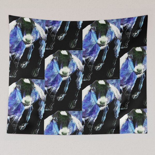 Item preview, Goat Pop Art - Blue - Sharon Cummings designed and sold by Sharon Cummings Art.