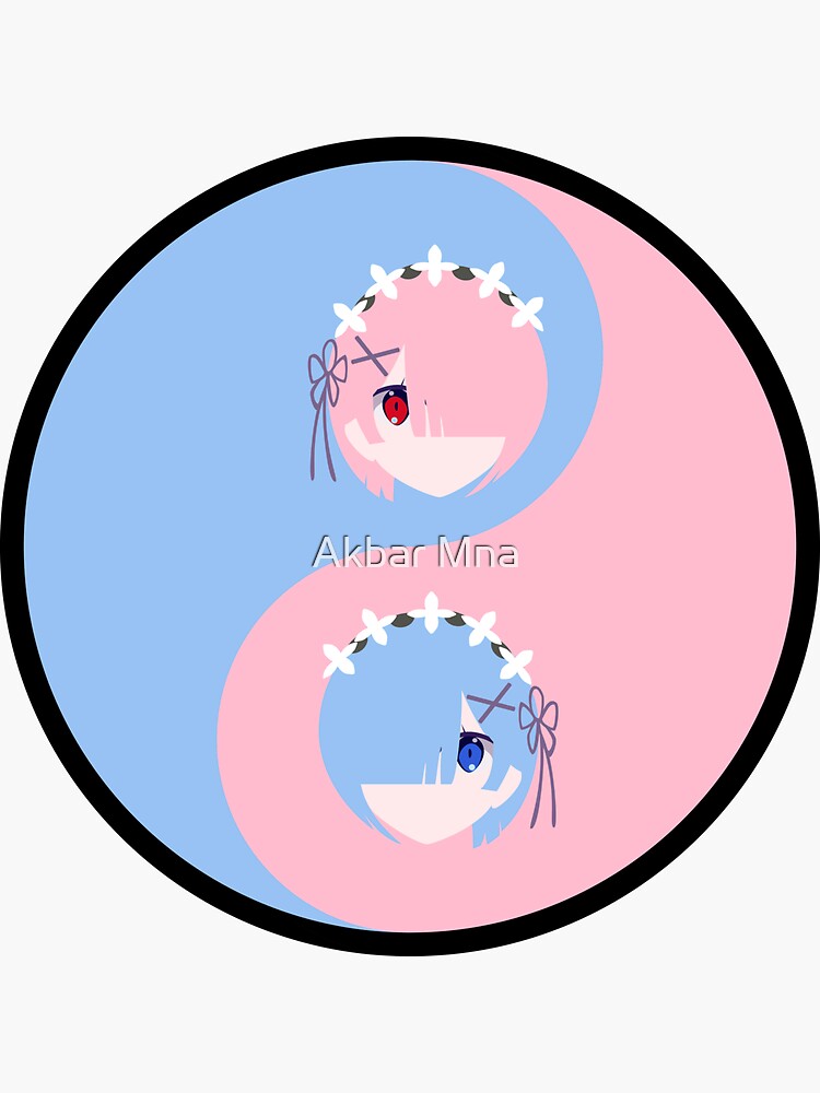 Ram and Rem (Yin Yang) by AkbarMna