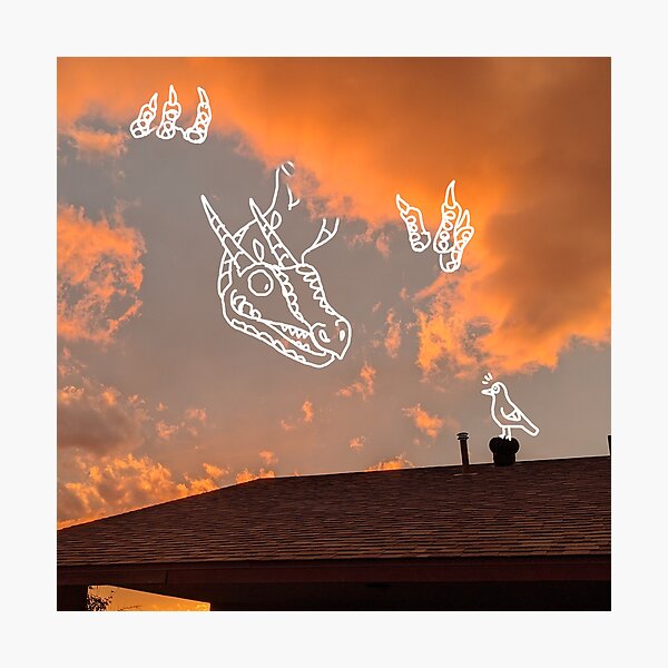 Peekaboo Dragon Photographic Print