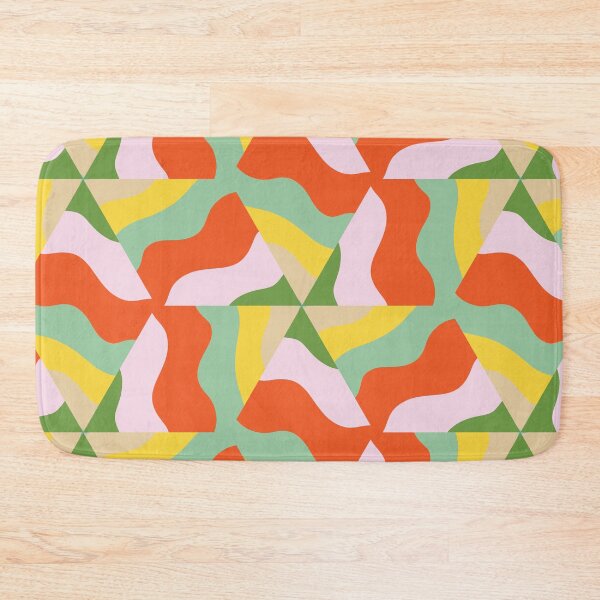 Item preview, Super Bright and Colorful Geometric Seamless Pattern in Pink, Blue, Green, Orange, and Purple designed and sold by cozycaroline.
