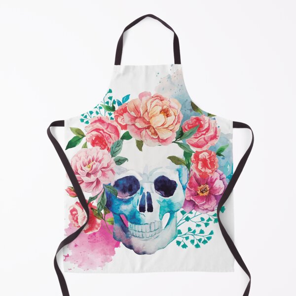 Item preview, Watercolor Day of the Dead Skull of Floral designed and sold by Pink Pineapple Works.