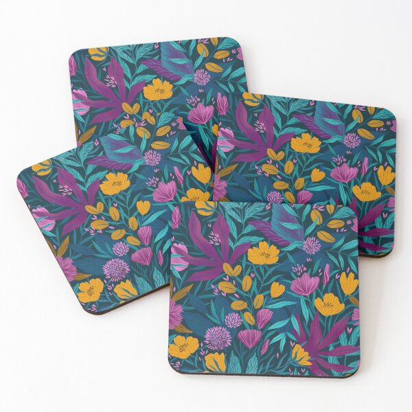 Item preview, Moody flowers pattern design designed and sold by Alenka Karabanova.