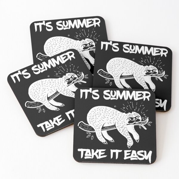 Item preview, It's Summer Take It Easy Cute Lovable Lazy Sloth designed and sold by CharJens.
