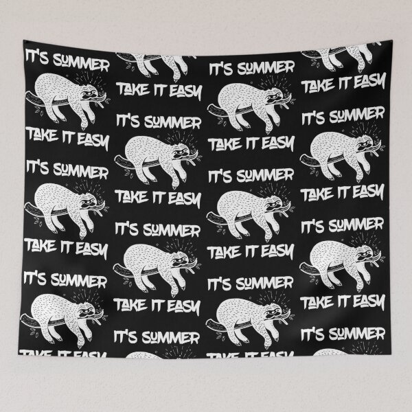 Item preview, It's Summer Take It Easy Cute Lovable Lazy Sloth designed and sold by CharJens.