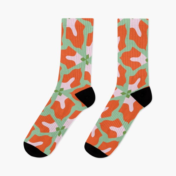 Artikelvorschau, Super Bright and Colorful Geometric Seamless Pattern in Green, White, Orange, and Pink entworfen und verkauft von cozycaroline.