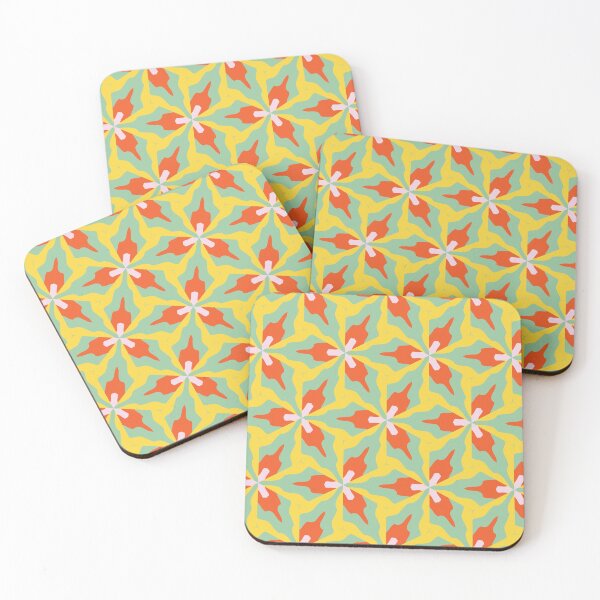 Item preview, Super Bright and Colorful Geometric Seamless Pattern in Green, White, Orange, and Pink designed and sold by cozycaroline.