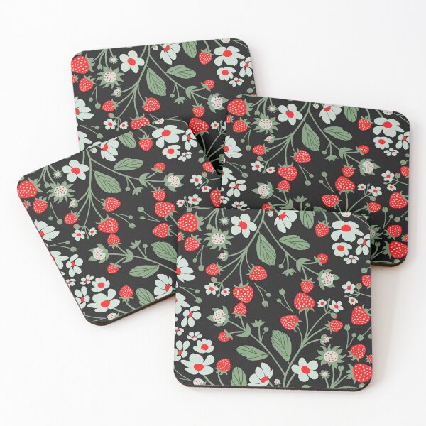 Item preview, Strawberry With Flower Pattern designed and sold by I Love Space.