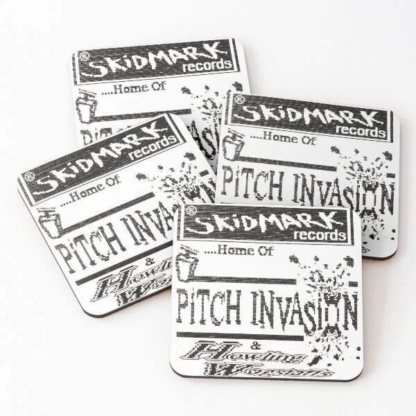 Item preview, Skidmark Records Pitch Invasion Shirt designed and sold by West Midlands Church of Merch.