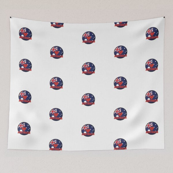 Item preview, I love Australia - Heart Australian Flag designed and sold by Cubezz.