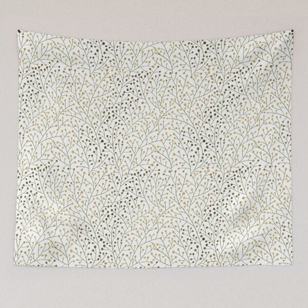 Item preview, Berry Branches – Sage & Gold designed and sold by Cat Coquillette.