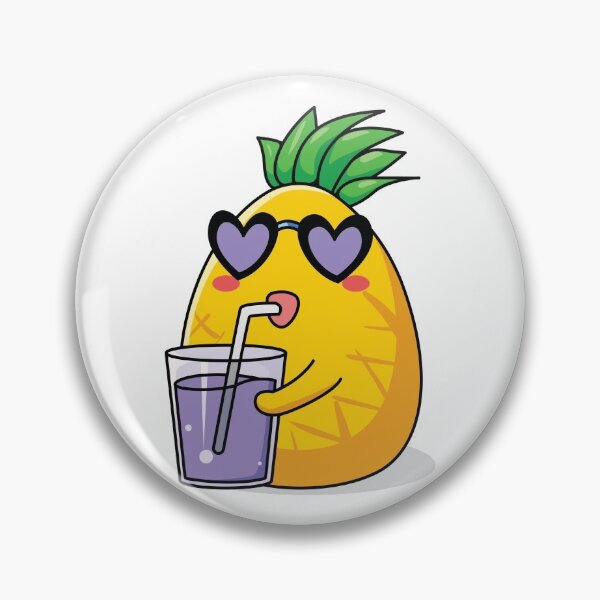 Item preview, Foodies Pineapple Cute Sipping Summer Drink designed and sold by ZazasDesigns.
