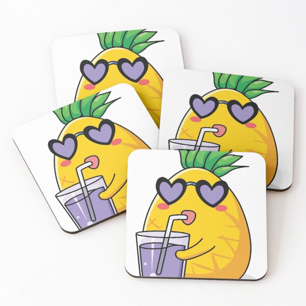 Item preview, Foodies Pineapple Cute Sipping Summer Drink designed and sold by ZazasDesigns.