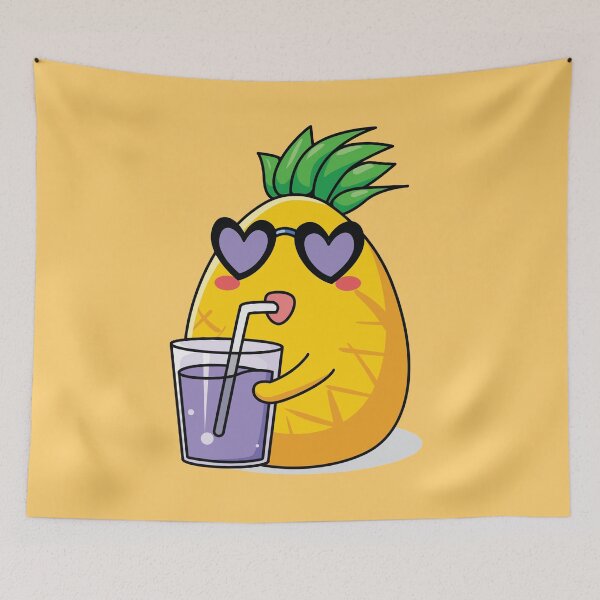 Item preview, Foodies Pineapple Cute Sipping Summer Drink designed and sold by ZazasDesigns.