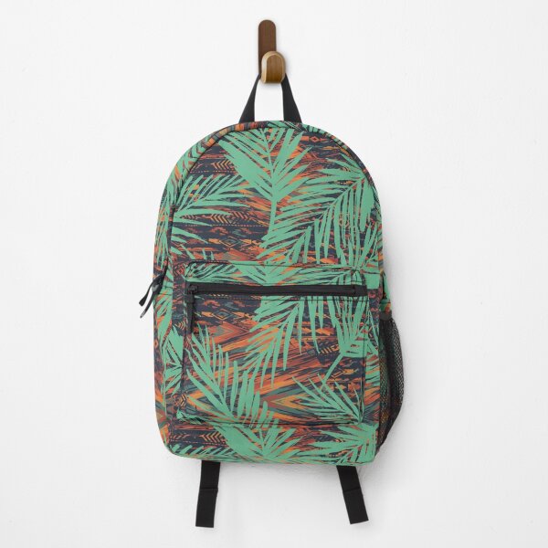 Item preview, This tropical-inspired tribal leaf pattern has a warm vibrant colored background. designed and sold by MugsAndDuds.