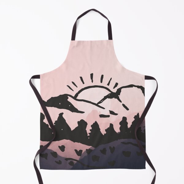 Item preview, Sketch sunrise behind mountains designed and sold by avocadissimo.