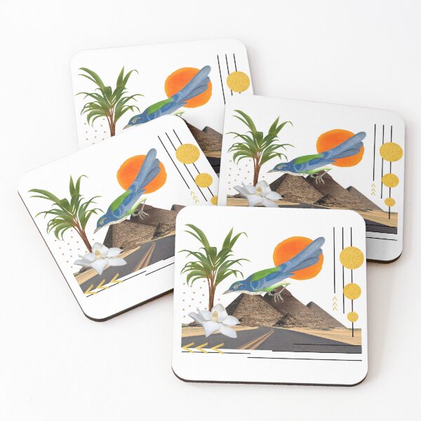 Artikelvorschau, Pyramiden Vogel Collage II entworfen und verkauft von thayartstudio.