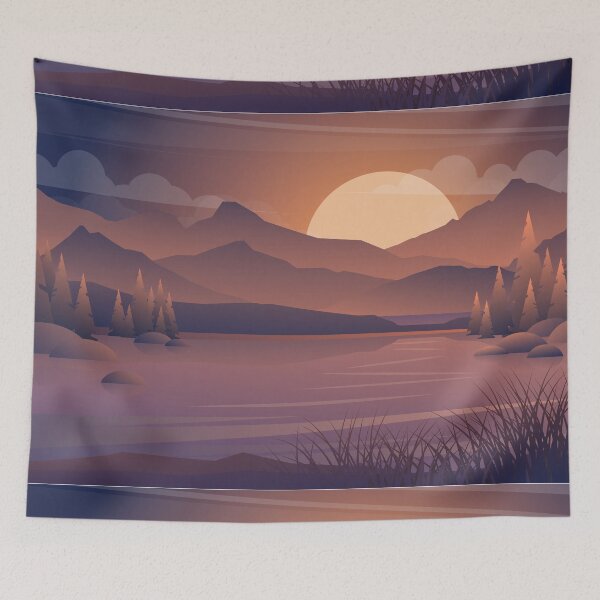 Item preview, Beautiful sunset of mountain lake designed and sold by JustMindBlowing.