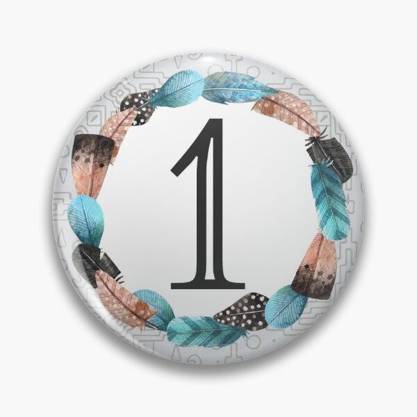 Item preview, Wild One Boho Turquoise Feathers 1st Birthday Round Circle designed and sold by CyanSkyDesign.