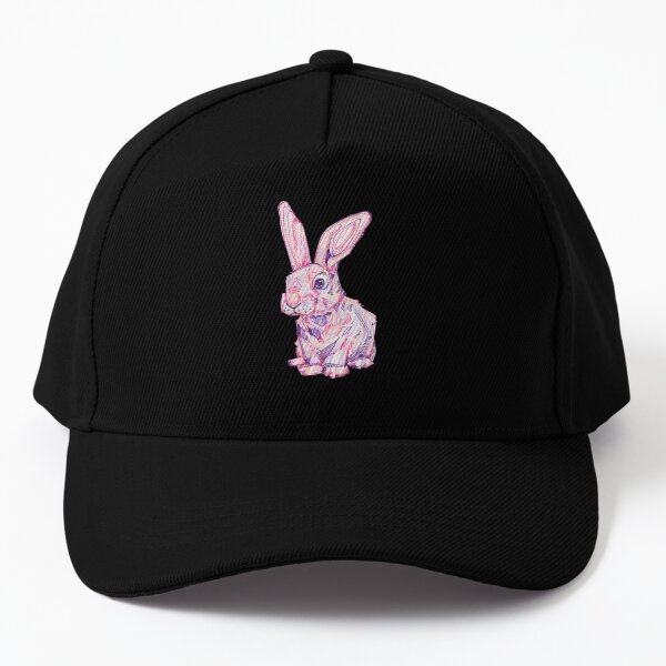 Pink Rabbit Drawing - 2017 Baseball Cap