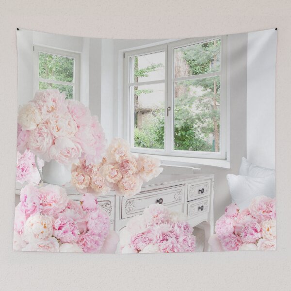 Item preview, Shabby Chic Beautiful Pink Peonies Flowers Cottage Garden Wedding Decor Gift designed and sold by Erika Bartha.