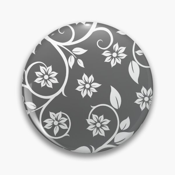 Artikelvorschau, Graues und weißes Blumenmuster für Naturliebhaber entworfen und verkauft von Easy-Pro-Gifts.