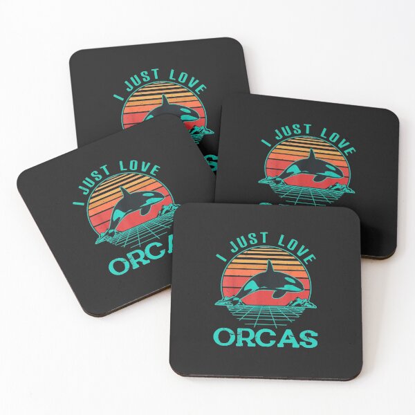 Item preview, I Just Love Orcas. Orca Retro Style Killer Whales Sea Ocean T-Shirt designed and sold by PatternFariss.