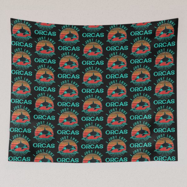 Item preview, I Just Love Orcas. Orca Retro Style Killer Whales Sea Ocean T-Shirt designed and sold by PatternFariss.