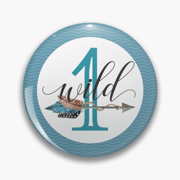 Item preview, Wild One Boho Turquoise Feathers Arrow 1st Birthday Round Circle designed and sold by CyanSkyDesign.