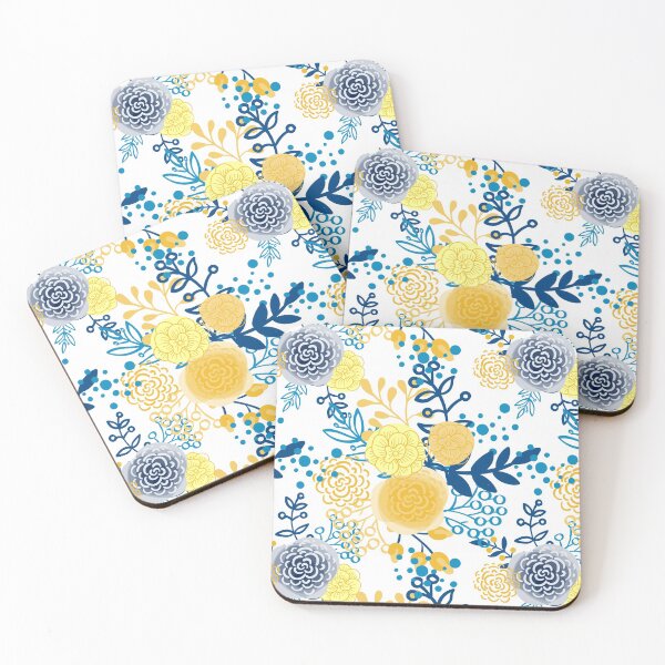 Item preview, Yellow Blue Cute Flowers Design designed and sold by Easy-Pro-Gifts.