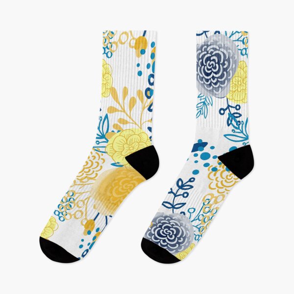 Item preview, Yellow Blue Cute Flowers Design designed and sold by Easy-Pro-Gifts.