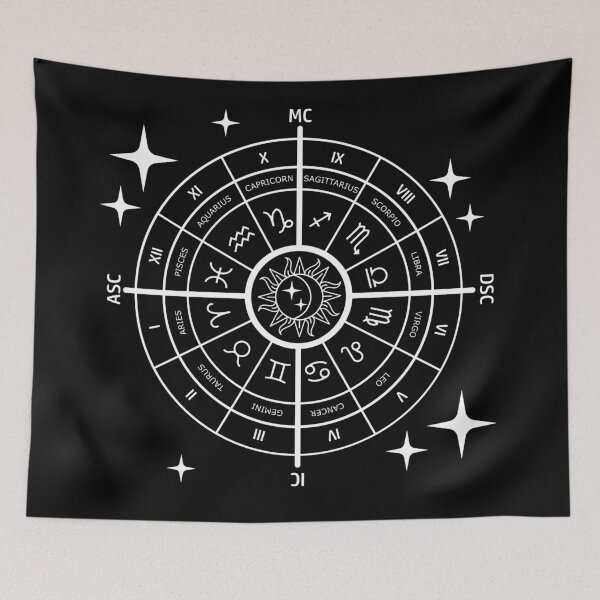 Item preview, Astrology chart (white) designed and sold by Brysiaa.