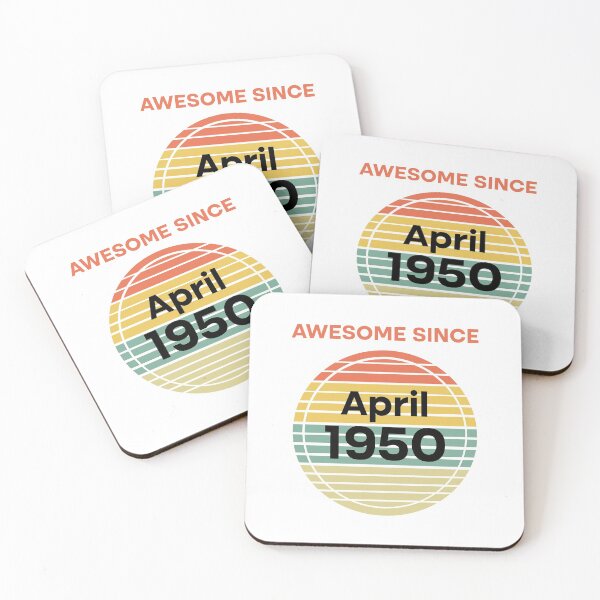 Item preview, Retro Vintage 70th Birthday Awesome Since April 1950 designed and sold by Rami Khalifah.