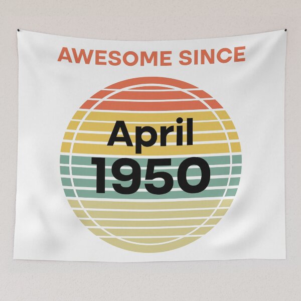 Item preview, Retro Vintage 70th Birthday Awesome Since April 1950 designed and sold by Rami Khalifah.