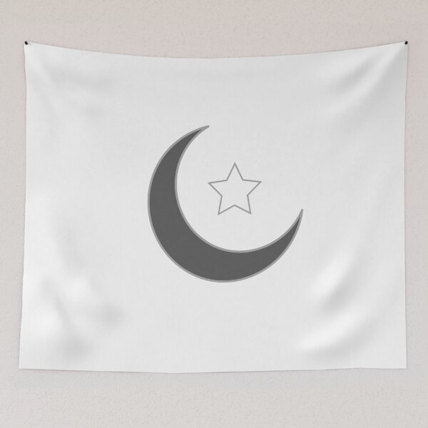 Item preview, Dark Gray Crescent Moon w/White Star designed and sold by ShaunSandhu.