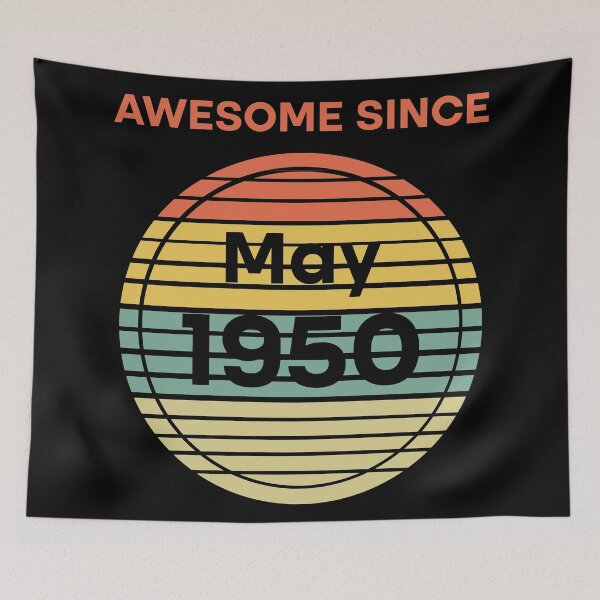 Item preview, Retro Vintage 70th Birthday Awesome Since May 1950 designed and sold by Rami Khalifah.
