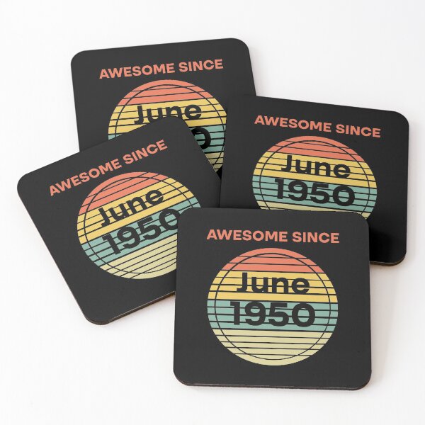 Item preview, Retro Vintage 70th Birthday Awesome Since June 1950 designed and sold by Rami Khalifah.