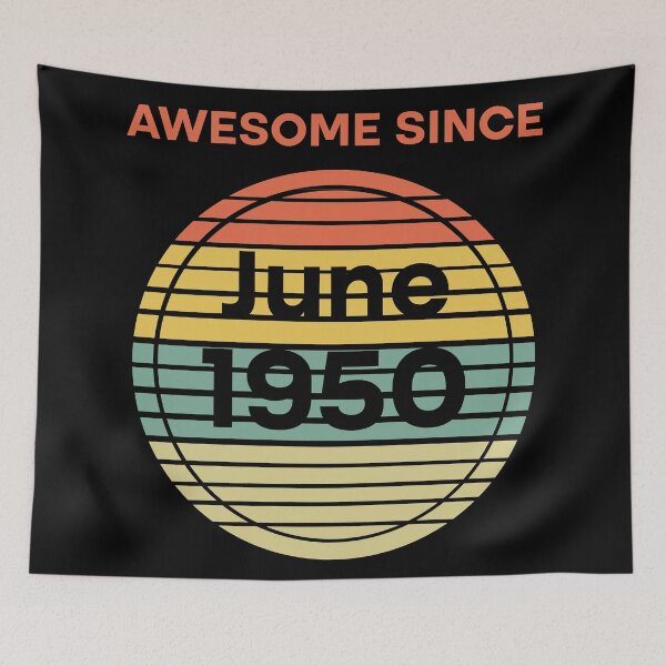 Item preview, Retro Vintage 70th Birthday Awesome Since June 1950 designed and sold by Rami Khalifah.