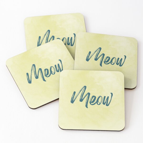 Item preview, Meow - Lime/Pine Green designed and sold by SnarkyDoodles.