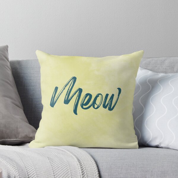Item preview, Meow - Lime/Pine Green designed and sold by SnarkyDoodles.