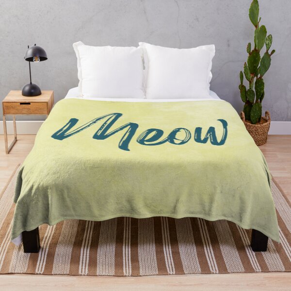 Item preview, Meow - Lime/Pine Green designed and sold by SnarkyDoodles.