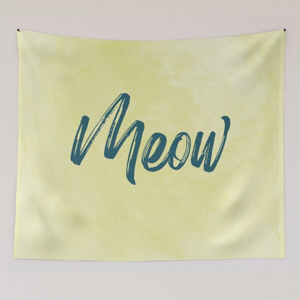 Item preview, Meow - Lime/Pine Green designed and sold by SnarkyDoodles.