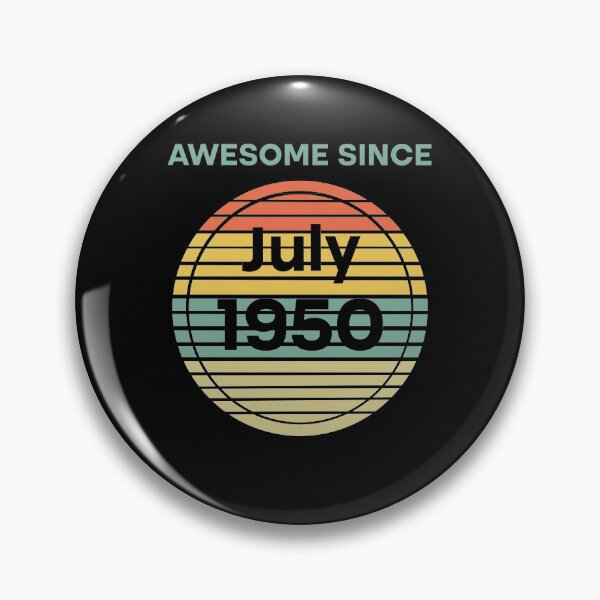 Item preview, Retro Vintage 70th Birthday Awesome Since July 1950 designed and sold by Rami Khalifah.