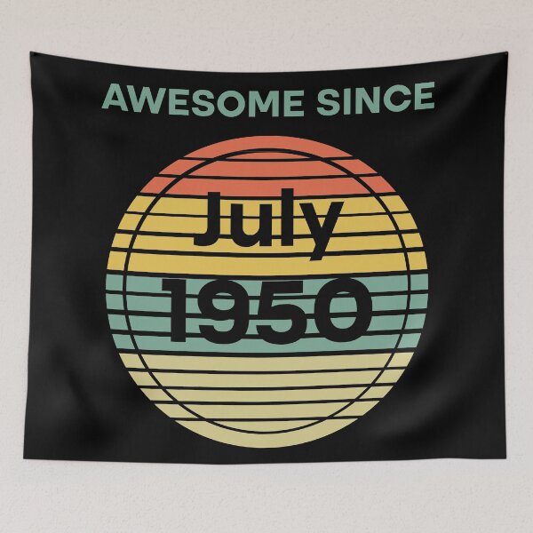 Item preview, Retro Vintage 70th Birthday Awesome Since July 1950 designed and sold by Rami Khalifah.