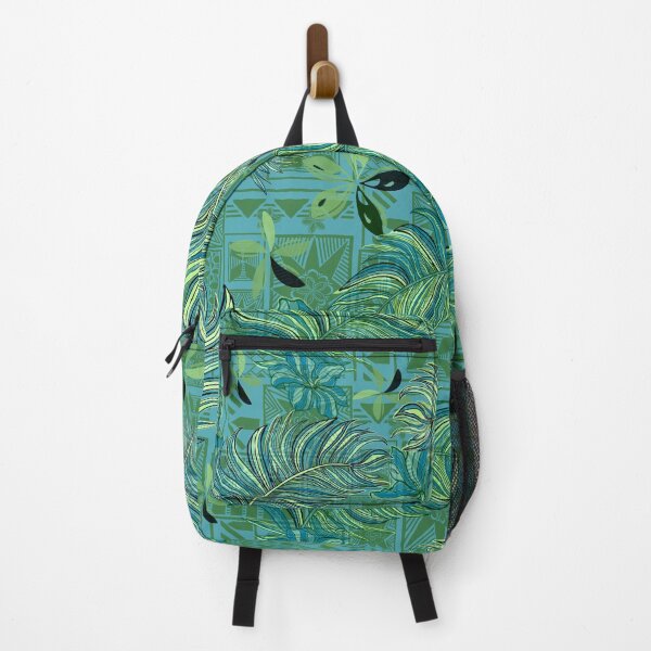 Item preview, Hawaiian - Polynesian - Samoan Vintage Green Tropical Palm Leaves Pattern designed and sold by sunnthreads.