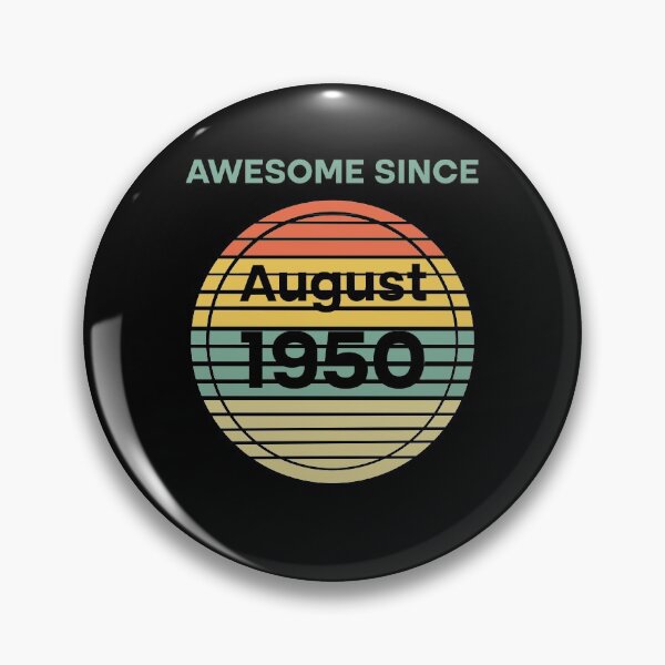 Item preview, Retro Vintage 70th Birthday Awesome Since August 1950 designed and sold by Rami Khalifah.