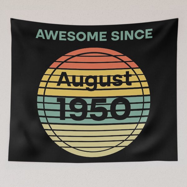 Item preview, Retro Vintage 70th Birthday Awesome Since August 1950 designed and sold by Rami Khalifah.